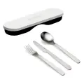 Набор столовых приборов в футляре On The Go, белый, 3 шт, Guzzini, 17110111