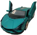 Машинка Lamborghini 1:24 с имитацией дыма зеленая