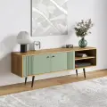 Тумба под телевизор Кураж Вега Саксония 150х40х53,6 см зеленая, на ножках