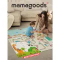 Детский коврик для ползания складной двухсторонний игровой термоковрик Mamagoods 120 х 180 Городок и жираф