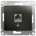 Розетка компьютерная RJ45 кат.5E Glossa Schneider Electric, Антрацит (комплект из 10 шт)