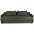 Диван еврокнижка «Компакт Плюс», зеленый велюр, 203*82*50 см, с подлокотниками для гостиной