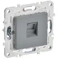 Розетка компьютерная IEK / ИЭК SKANDY SK-K01Gr RJ45 кат.5E, цвет серый / электроустановочное оборудование