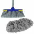 Насадка на швабру Служанка микрофибра 30х13см, на резинке, серый, Домашняя мода (Россия)