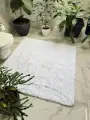 Коврик Natali's Carpets, для ванной и туалета, 60x110 см, нескользящий, белый