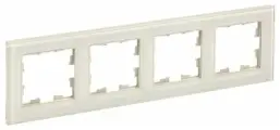 Рамка 4-м BRITE РУ-4-2-БрВа стекло ванильн. IEK BR-M42-G-K10