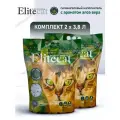 Наполнитель для кошачьего туалета впитывающий силикагель ELITECAT Emerald Aloe Vera, 3.8л, КОМПЛЕКТх2шт
