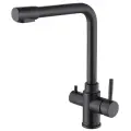 Смеситель для кухни HANSEN HN15085-C с подключением к фильтру питьевой воды, цвет черный