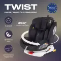 Автокресло детское RANT basic YC06 Twist isofix (Black) группа 0+/1/2/3 (0-36 кг), черное
