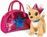 Chi Chi Love Подарочный набор Блестящая мода, Плюшевая собачка в сумке 5893351