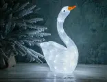 Светящаяся фигура лебедь сино, акрил, 40 холодных белых LED-огней, 40 см, Winter Deco 4080216