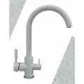Смеситель для кухни / мойки Polygran Элара Дуо Серый (Светло-серый №314) / С фильтром / Латунный / Кран для кухни