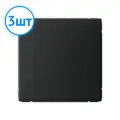 Механизм переключателя одноклавишный Systeme Electric ArtGallery карбон GAL001061 (комплект из 3 шт.)