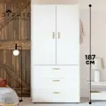 Dipriz Шкаф для одежды Моби, 2 двери 3 ящика, 90х58х187