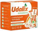Udalix Универсальный стиральный порошок для цветных и белых вещей, гипоаллергенный, экологичный 30 стиков