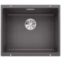 Мойка для кухни Blanco SUBLINE 500-U SILGRANIT PuraDur темная скала с отводной арматурой InFino