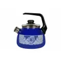Чайник СтальЭмаль Вологодское кружево 3л эмалированный, со свистком
