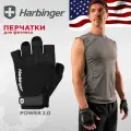 Фитнес перчатки Harbinger Power 2.0, черные, унисекс, M