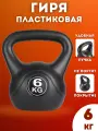 Гиря пластиковая 6 кг Черная