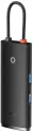 Хаб Baseus Lite Series 6-Port Type-C HUB Docking Station (Type-C to HDMI+USB3.0x2+PD+SD/TF) Black (WKQX050101)
