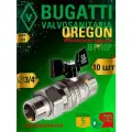 Кран шаровой Bugatti Oregon 322, ВР-НР с американкой (бабочка) 3/4, 10 шт.