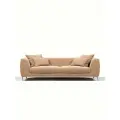 Диван прямой Manons Maison Elegant, Меланж/Рогожка Персиковый, 248х110х71 см