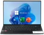 14 Ноутбук ASUS ZenBook 14, 100% sRGB, 2.5K (2560 x 1600), AMD Ryzen 5 7430U (6 ядер, до 4.3 ГГц), RAM 16 ГБ, SSD 512 ГБ, AMD Radeon RX Vega 7, Windows 11 Pro + Office 2021 Pro Plus + Adobe Photoshop 2024 + Adobe Acrobat Pro, Русская раскладка + Чехол