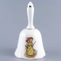 Винтажный колокольчик Девочка в стиле Hummel. Фарфор, деколь. Япония, вторая половина ХХ века
