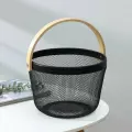 Корзинка универсальная круглая LaDоm, 26х26х18 см, цвет черный