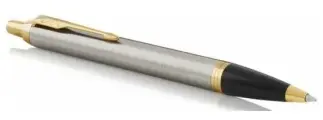Ручка шариковая Parker IM Core K321 (CW1931670) Brushed Metal GT M чернила син. подар. кор.