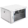 Шкаф настенный разборный Цмо ШРН-Э-6.650 6U 600x650мм дверь стекло, серый