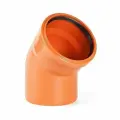 Отвод 315 45 градусов для канализации наружная Hemkor рыжая