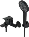 Смеситель для ванной с душем AV ENGINEERING Win black (AVWIN3-BL165-130)