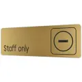 Табличка Staff only Только для персонала 30х10 см со скотчем
