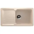Мойка кухонная Ulgran U-506 -328 прямоугольная, 77x50, мойка для кухни, с крылом, бежевая, матовая
