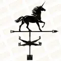 Флюгер на крышу Единорог 700х455мм чёрный