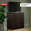 Комод Letta Malta Plus boston+estet, ЛДСП, с ящиками, черный, венге, 75 см x 39,2 см x 71,9 см