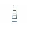 Стремянка LWI, алюминий, складная, 5 ступеней, серебристая, максимальная нагрузка 150кг