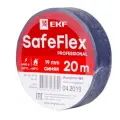 Изолента ПВХ синяя 19мм 20м серии SafeFlex | код. plc-iz-sf-s | EKF (100шт. в упак.)