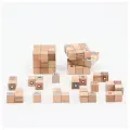 Экологичный Деревянный Магнитный 3D куб 12 деталей, 46 магнитов / Развивающая игра головоломка