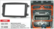 Переходная рамка 2-DIN для а/м MERCEDES-BENZ C-klasse W203 2000-04; CLK-klasse W209 2002-06; Viano W639, Vito W639 2003-06 CARAV 11-459