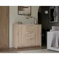 Тумба ГУД лакк Сириус, 2 двери и 3 ящика, 117х41х95 см, дуб сонома