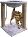 Когтеточка Зверье Мое, для кошек, столбик, с гамаком, с игрушкой, напольная, с пропиткой 55х40х40 см