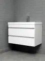 Тумба подвесная под раковину 80 Бриз с двумя ящиками В2 Айсберг