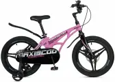 Велосипед детский Maxiscoo Cosmic Deluxe 18 (2025), рама магниевый сплав, цвет Розовый Матовый