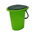 Ведро-туалет со съемной крышкой 17л, Smart Solution, салатовый/оливковый ING30001СЛ-7РS InGreen