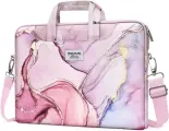 Женская сумка для ноутбука 13.3-17 дюймов, Pink Marble, 15-16 inch, Унисекс