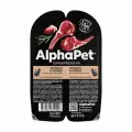 AlphaPet Superpremium Ламистер Влажный корм для стерилизованных кошек с ягненком и сердцем в желе, 15 шт