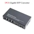 LYNNDM 2 SFP to 4 RJ45 Медиаконвертер 10/100/1000 Mbps 1PCS