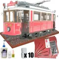 Стамбульский трамвай, 1869 год, 378х225х96 мм, М.1:24, сборная модель из дерева с подставкой плюс инструменты и краски, лак и клеи, OcCre (Испания)